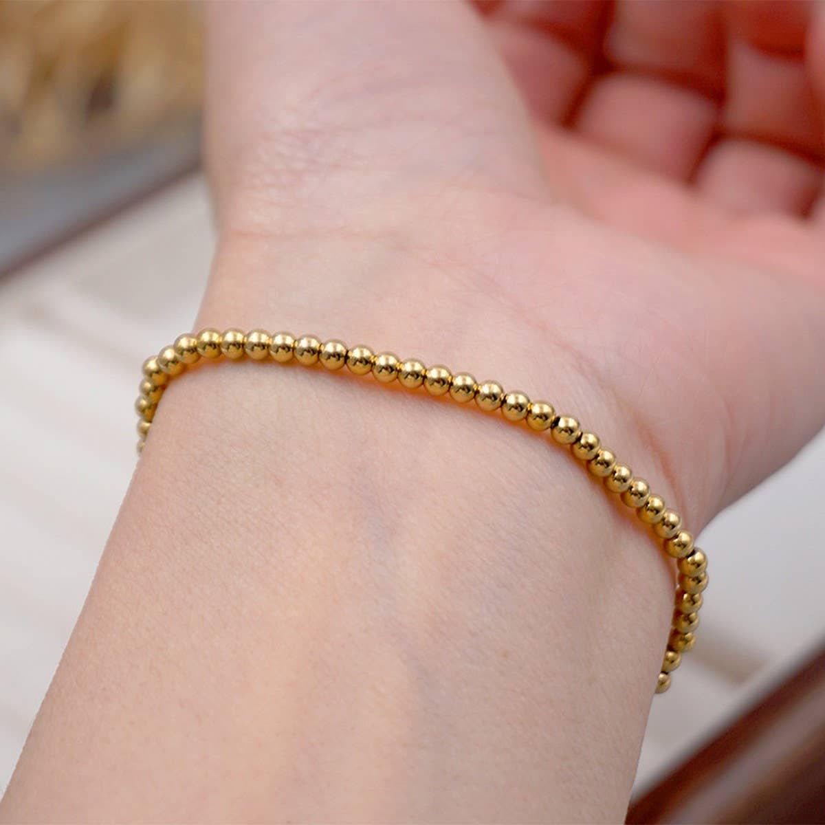 SIMPLE ROUND PEARL ELEGANT ELASTIC BRACELET_CWAJE1676
