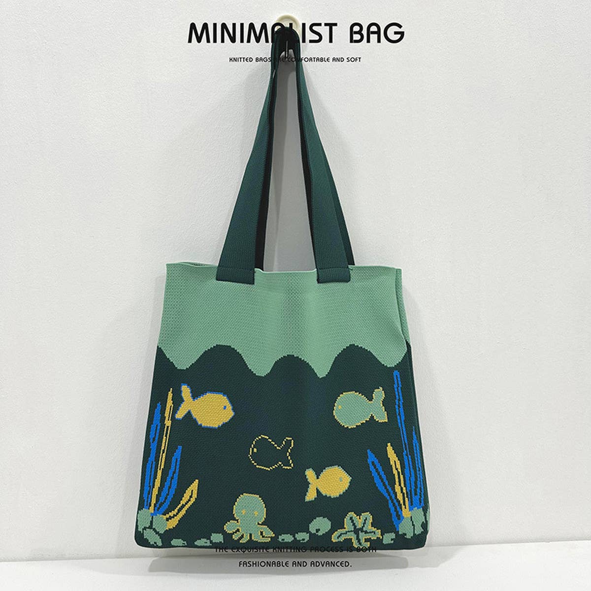 WOMEN CASUAL OCEAN OCTOPUS CARTOON HANDBAG_CWAB1534