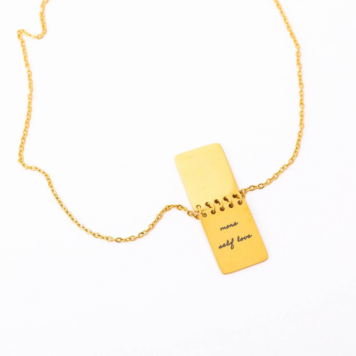 Simple Notebook Star Moon Opening Necklace_CWMM5674