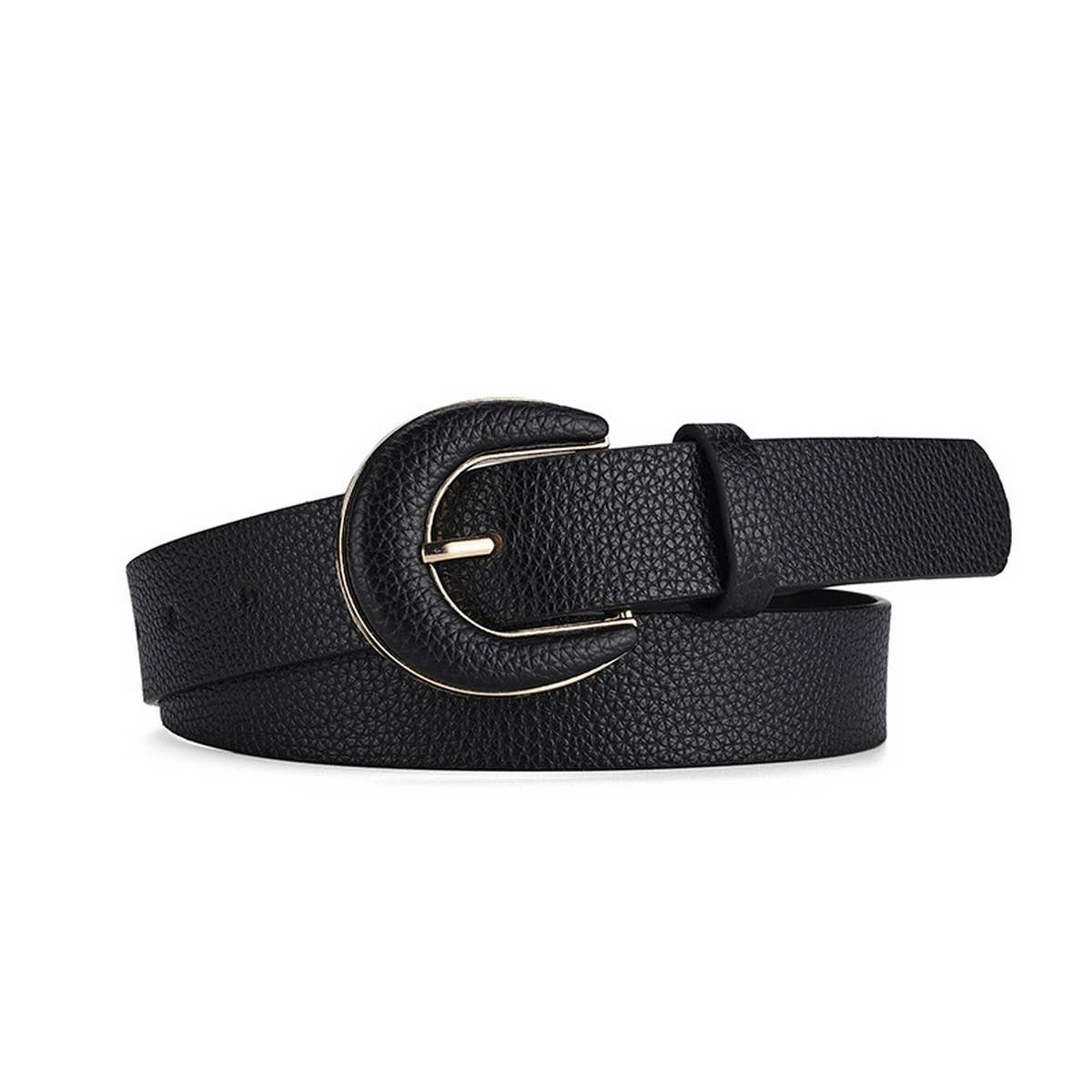 SIMPLE LYCHEE PRINT EMBELLISHED JEANS BELT_CWASC0574
