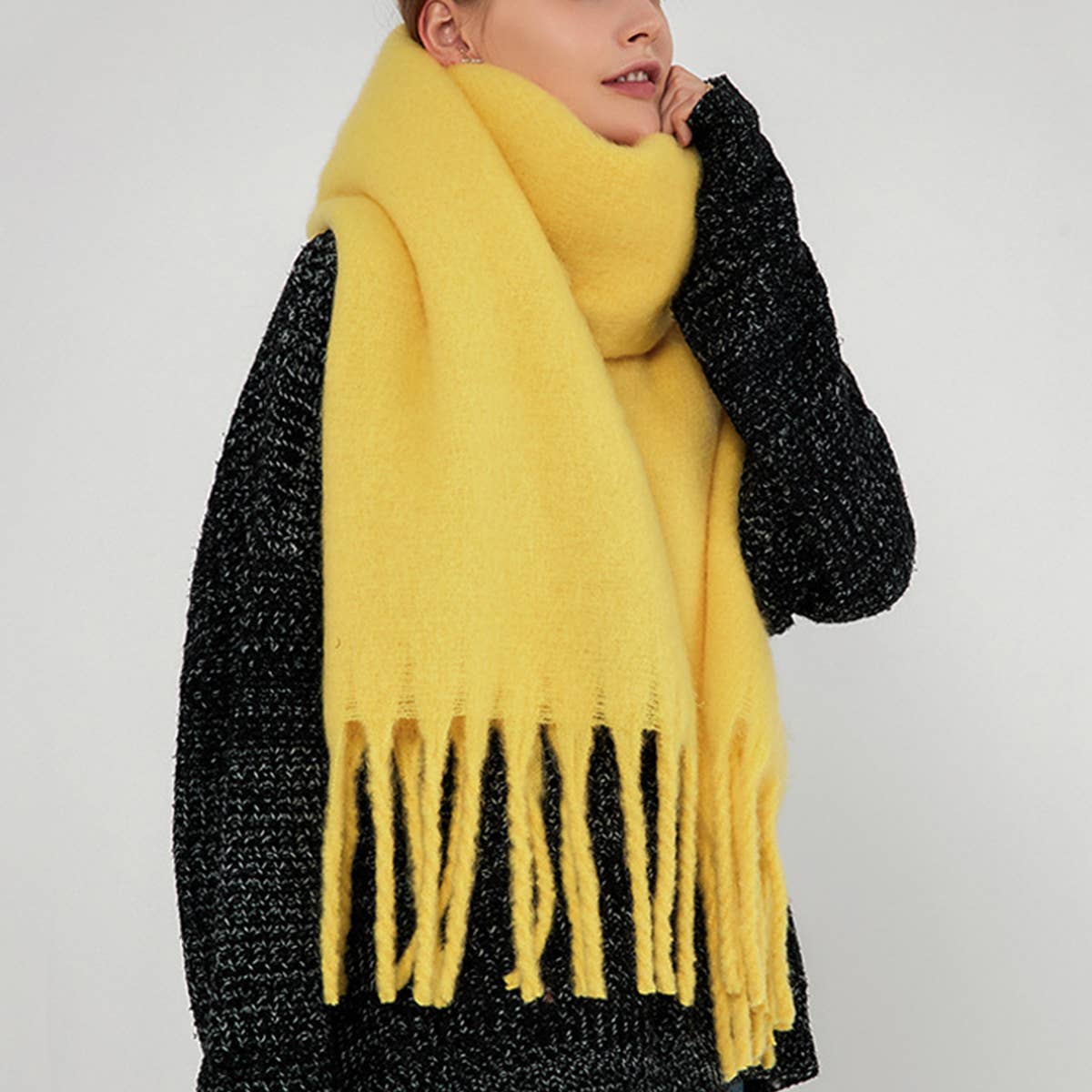 Soft Mohair Feel Scarf - Cozy Winter Wrap_CWASC0323