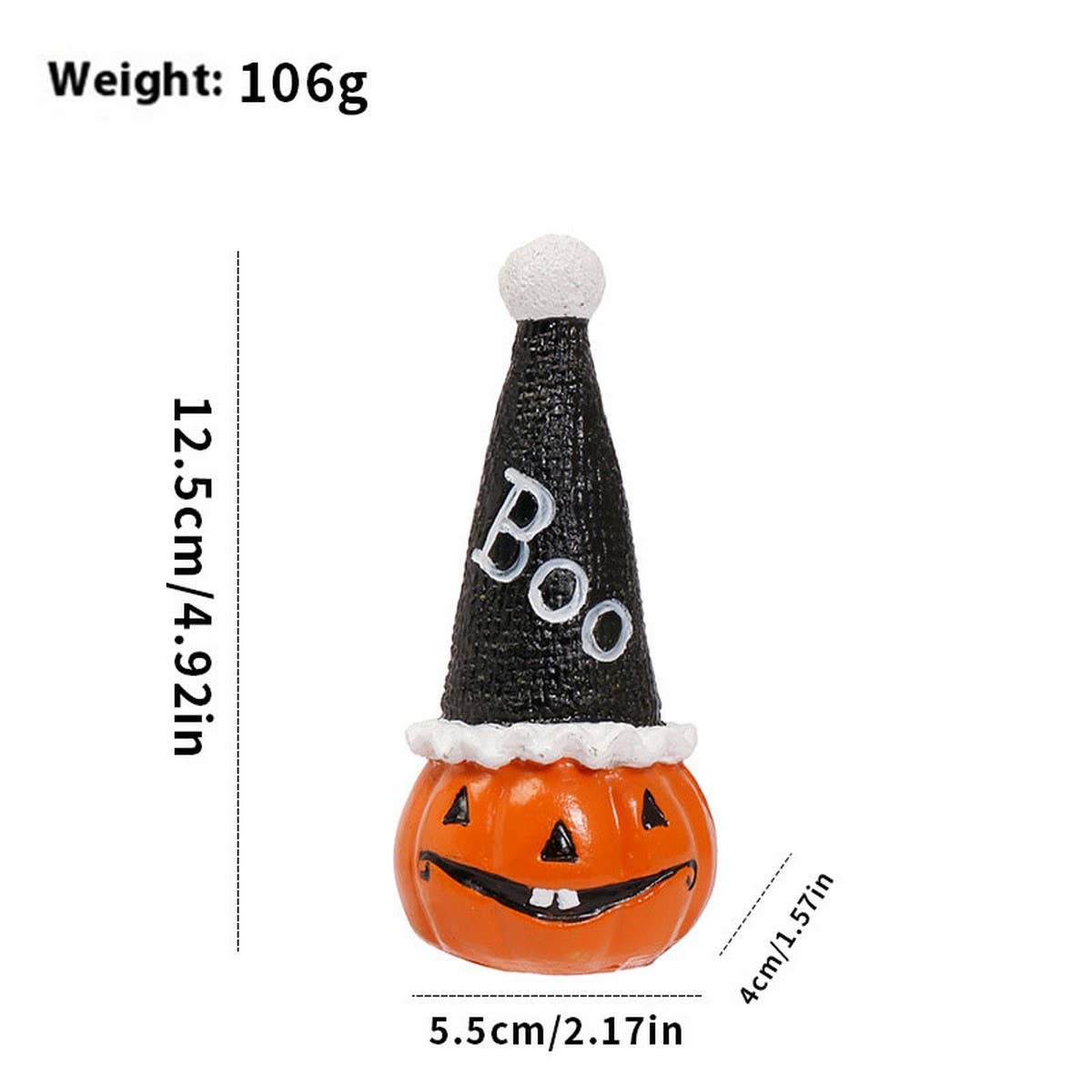 INS Style Skull Bat Pumpkin Resin Figurine_CWMM9907
