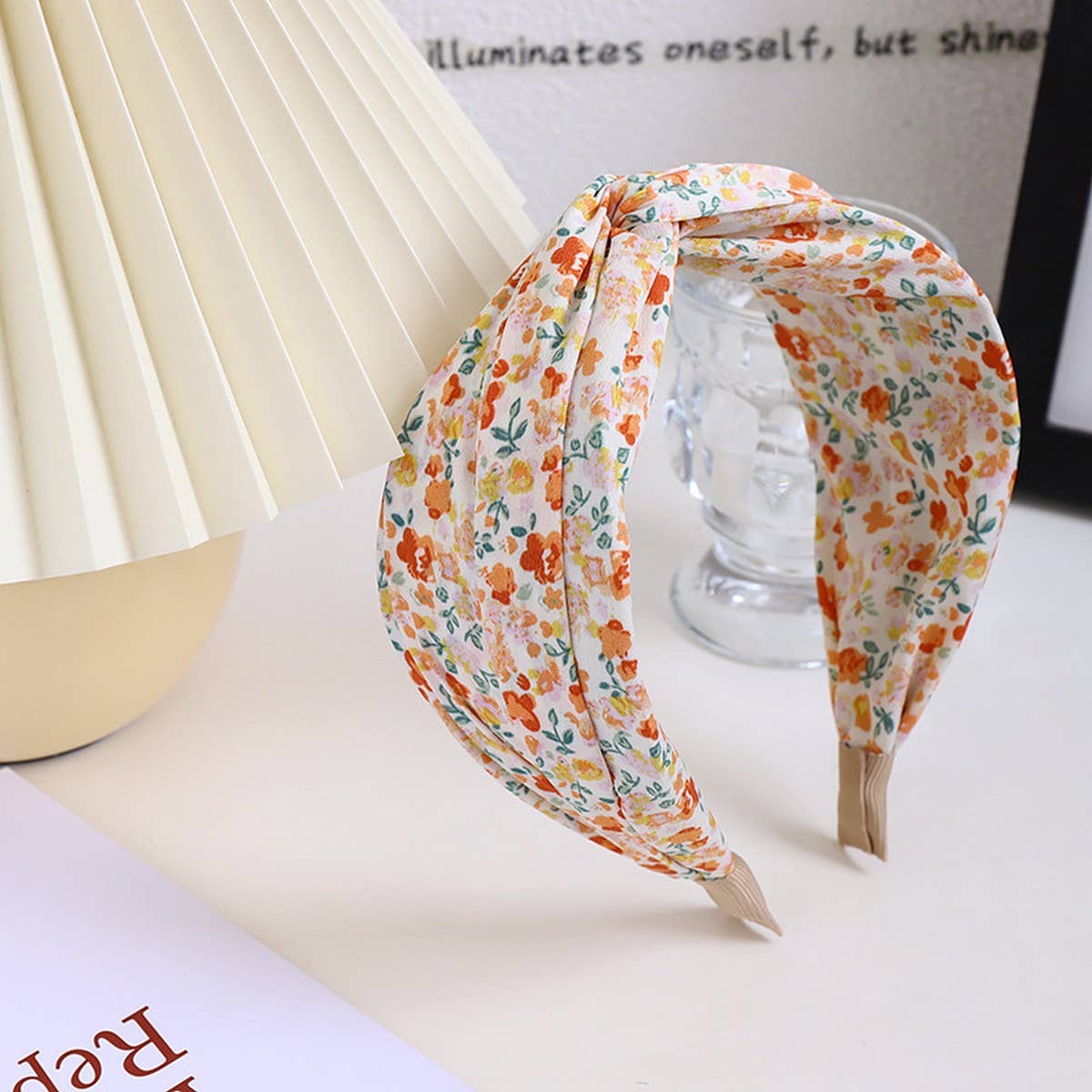 SMALL FLORAL CROSS KNOTTED HEADBANDS_CWAHA1151