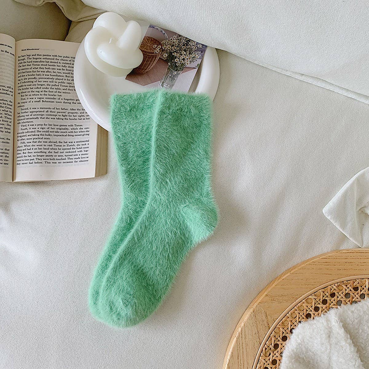 NEW AUTUMN AND WINTER CANDY COLOR THICK SOCKS