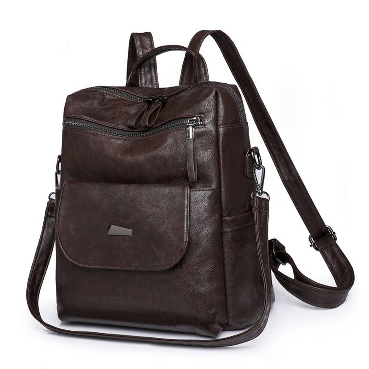 RETRO SOLID COLOR LARGE CAPACITY BACKPACK_CWAB2876