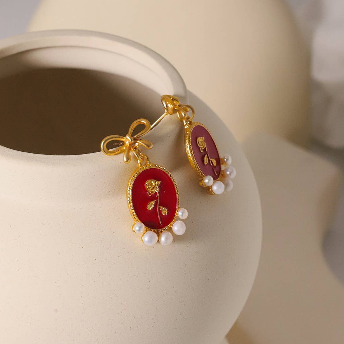 HIGH-END RETRO LUXURY NATURAL PEARL EARRINGS