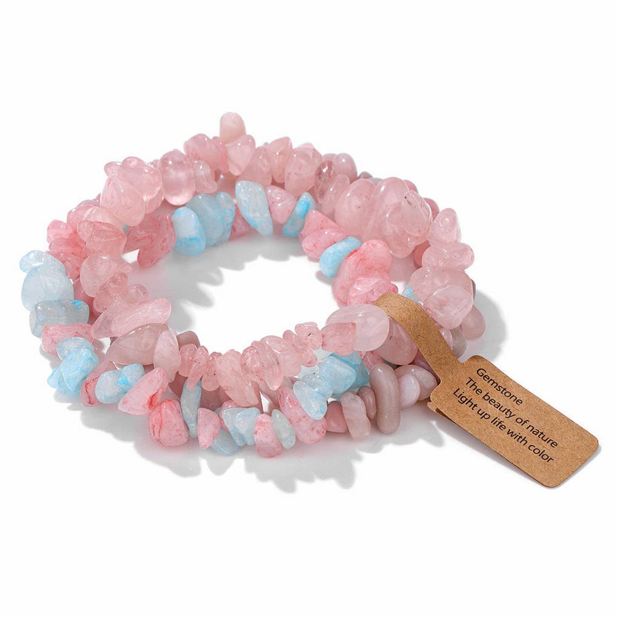 CWAJE4296_VINTAGE IRREGULAR GRAVEL THREE-PIECE BRACELET