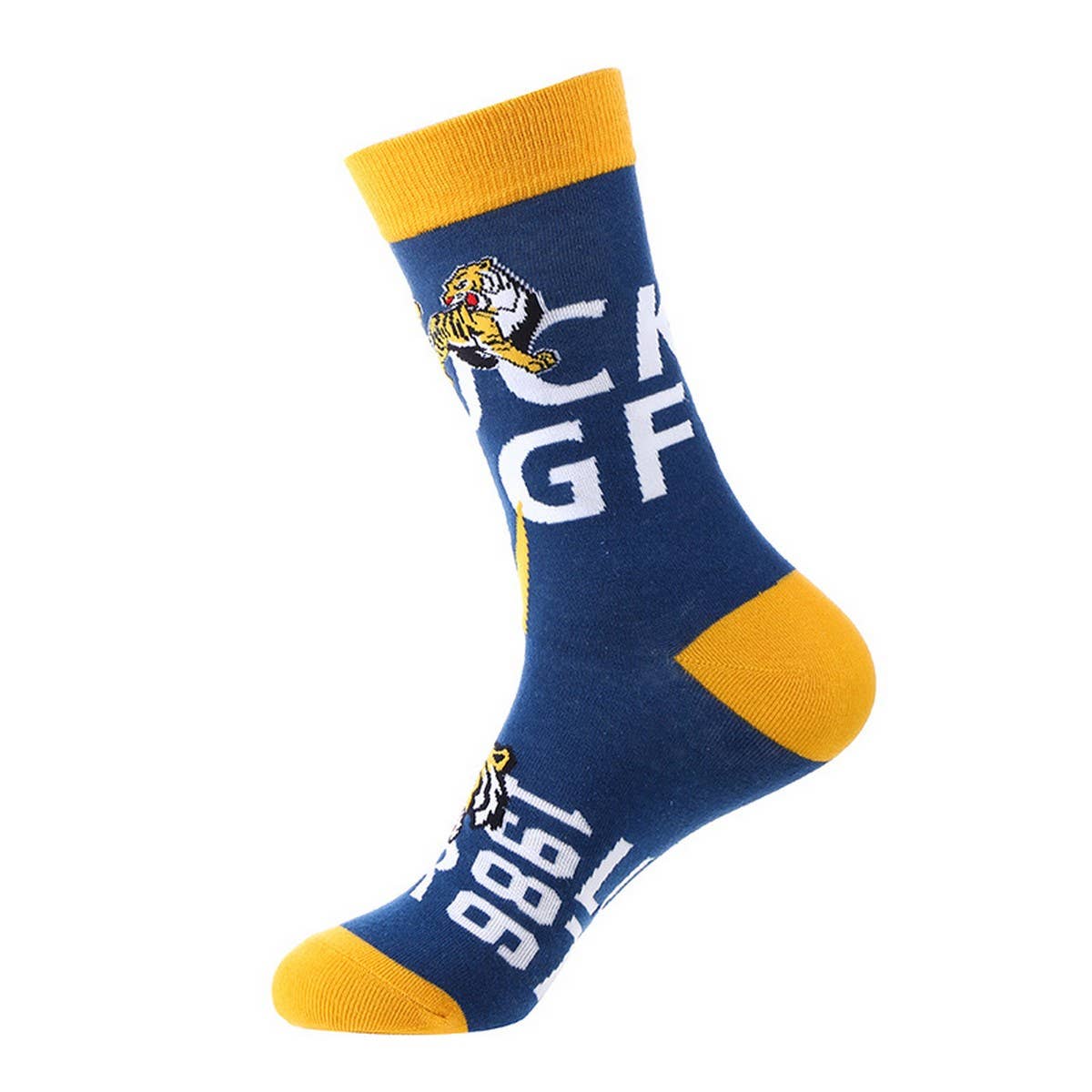 CASUAL GEOMETRIC MID-CALF SOCKS_CWMS1004
