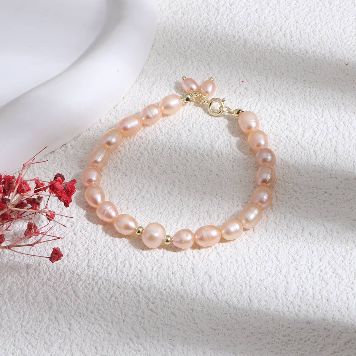 Purple freshwater high-end pearl bracelet