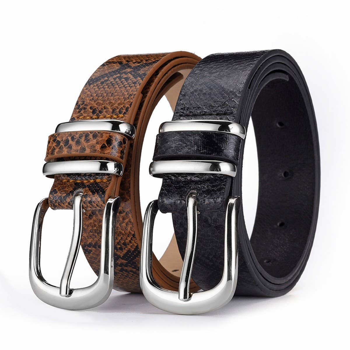VINTAGE SERPENTINE WOMEN'S PIN BUCKLE BELT