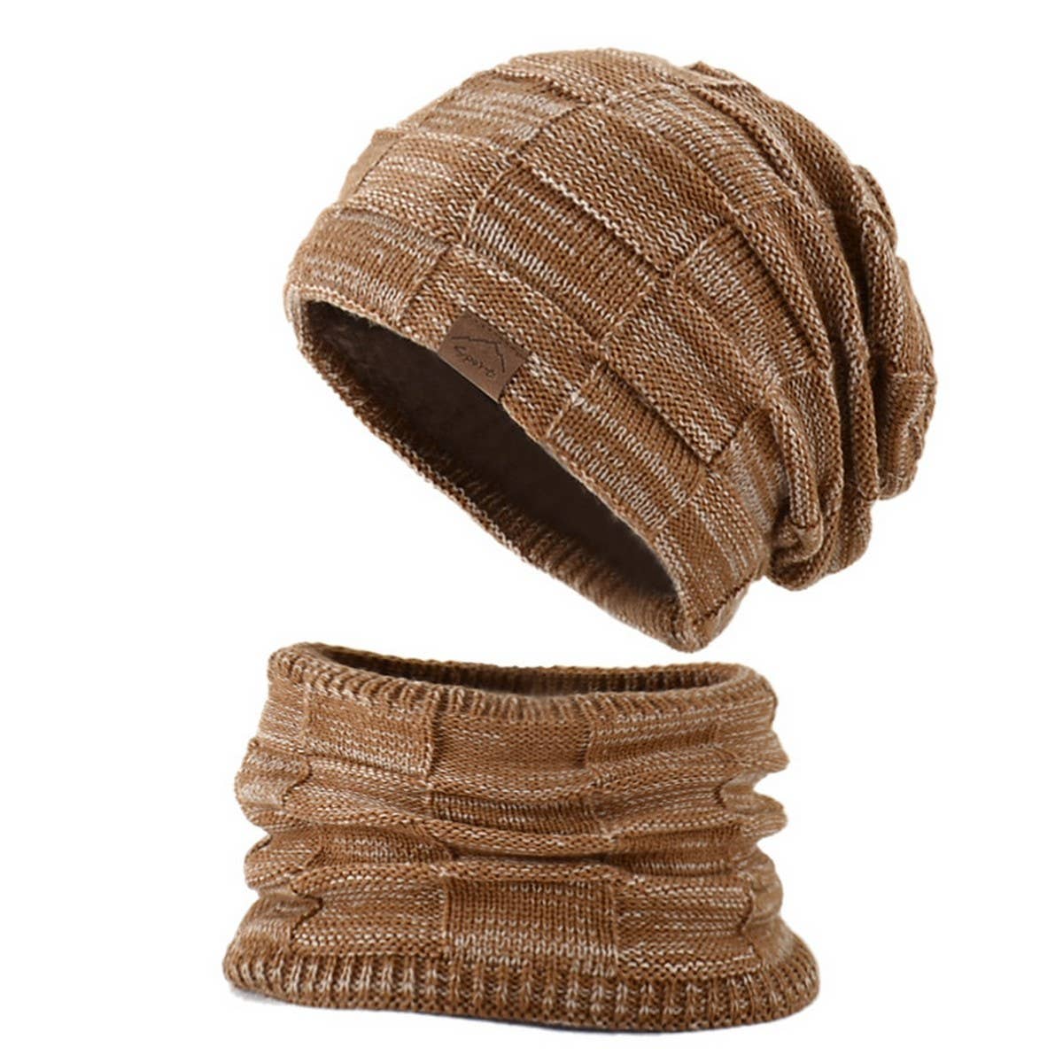 WINTER WARM EARMUFFS HAT AND SCARF TWO-PIECE SET