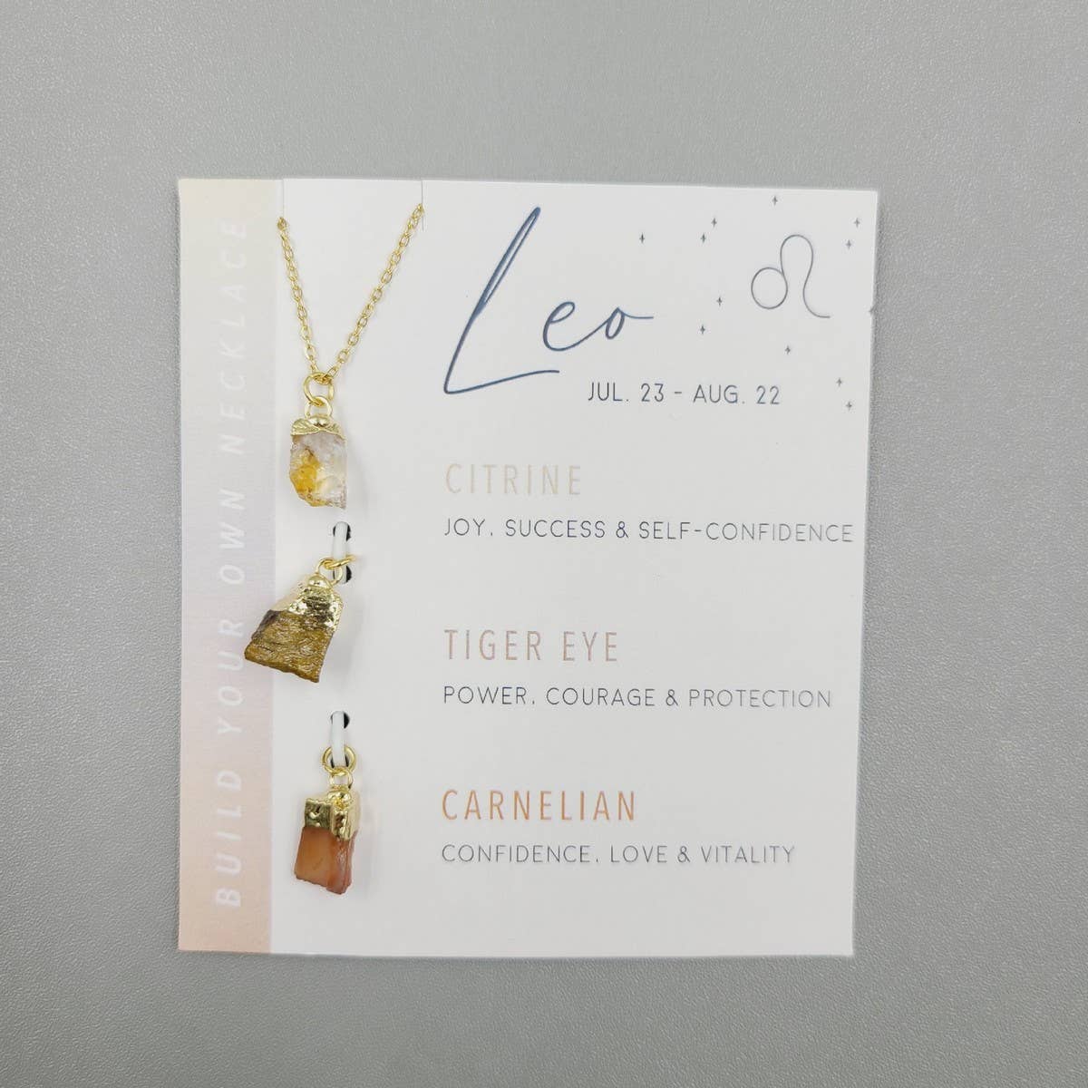 TWELVE CONSTELLATIONS NATURAL STONE NECKLACE