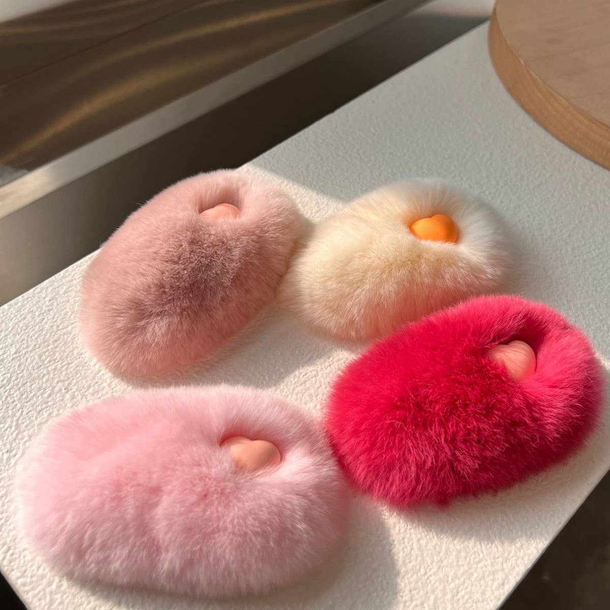DESIGN PERSONALITY CUTE PLUSH GIRL LOVE HAIR CLIP