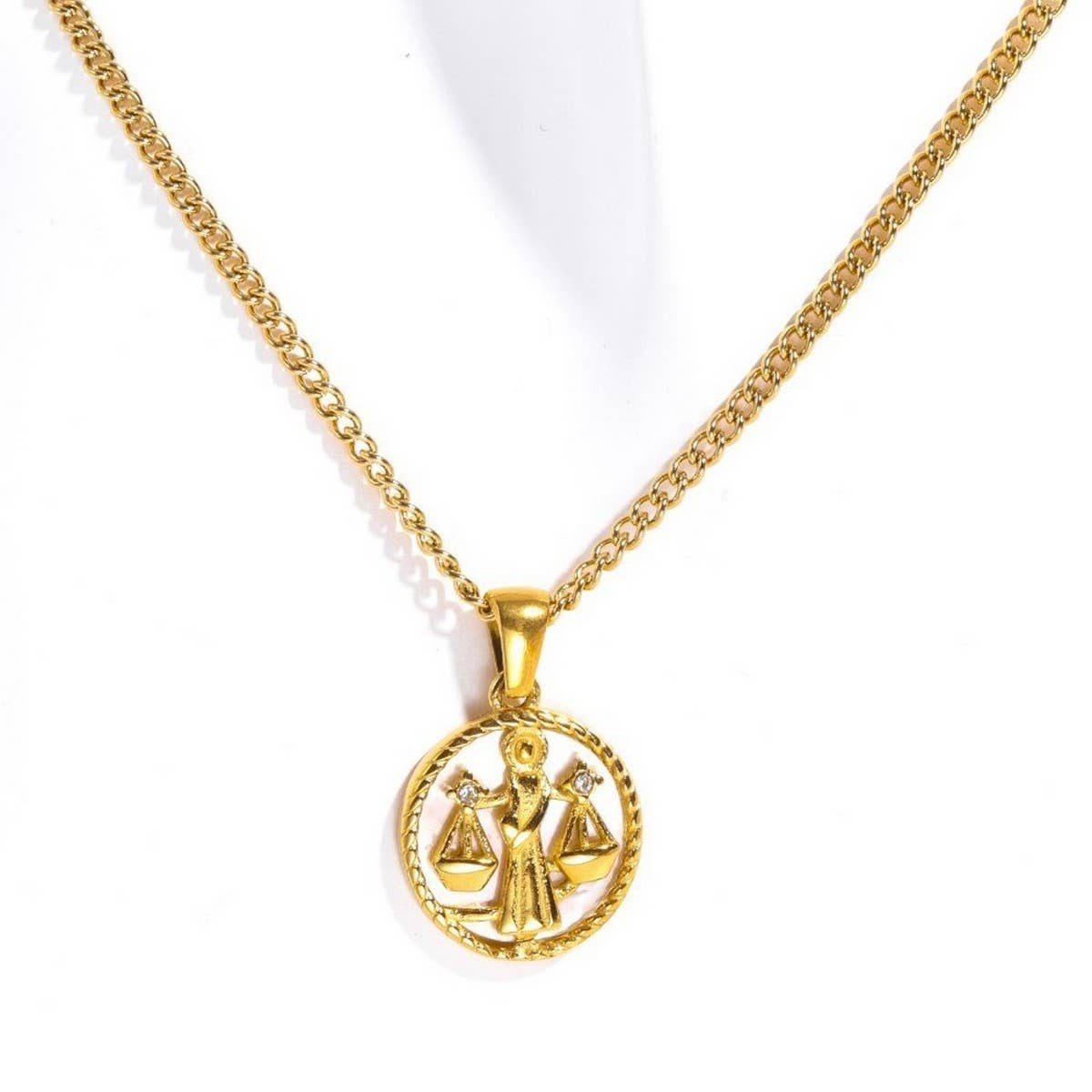 12 Constellations Shell Coin Necklace_CWMM3750