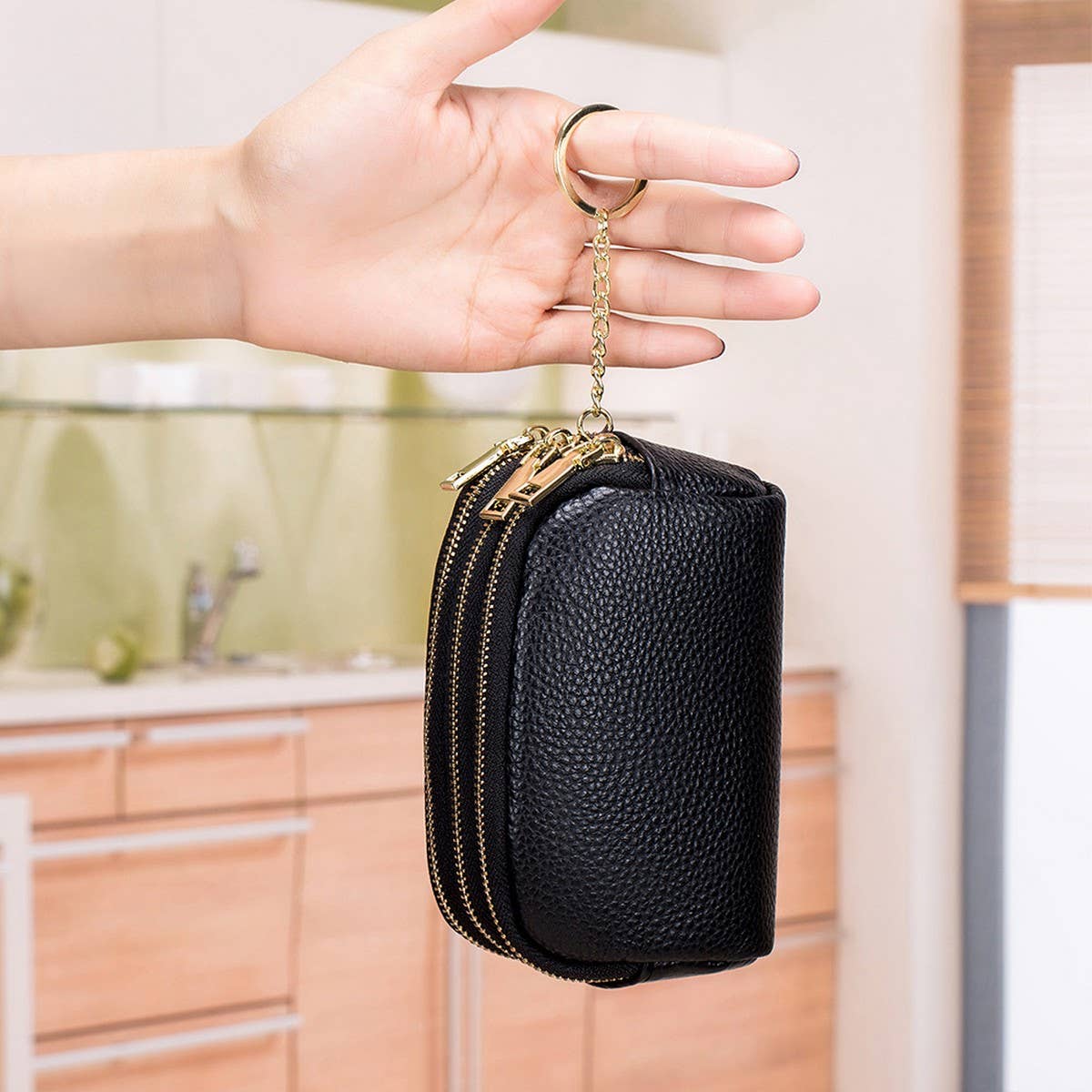MULTIFUNCTIONAL HEADER COWHIDE MINI COIN PURSE_CWAB3893