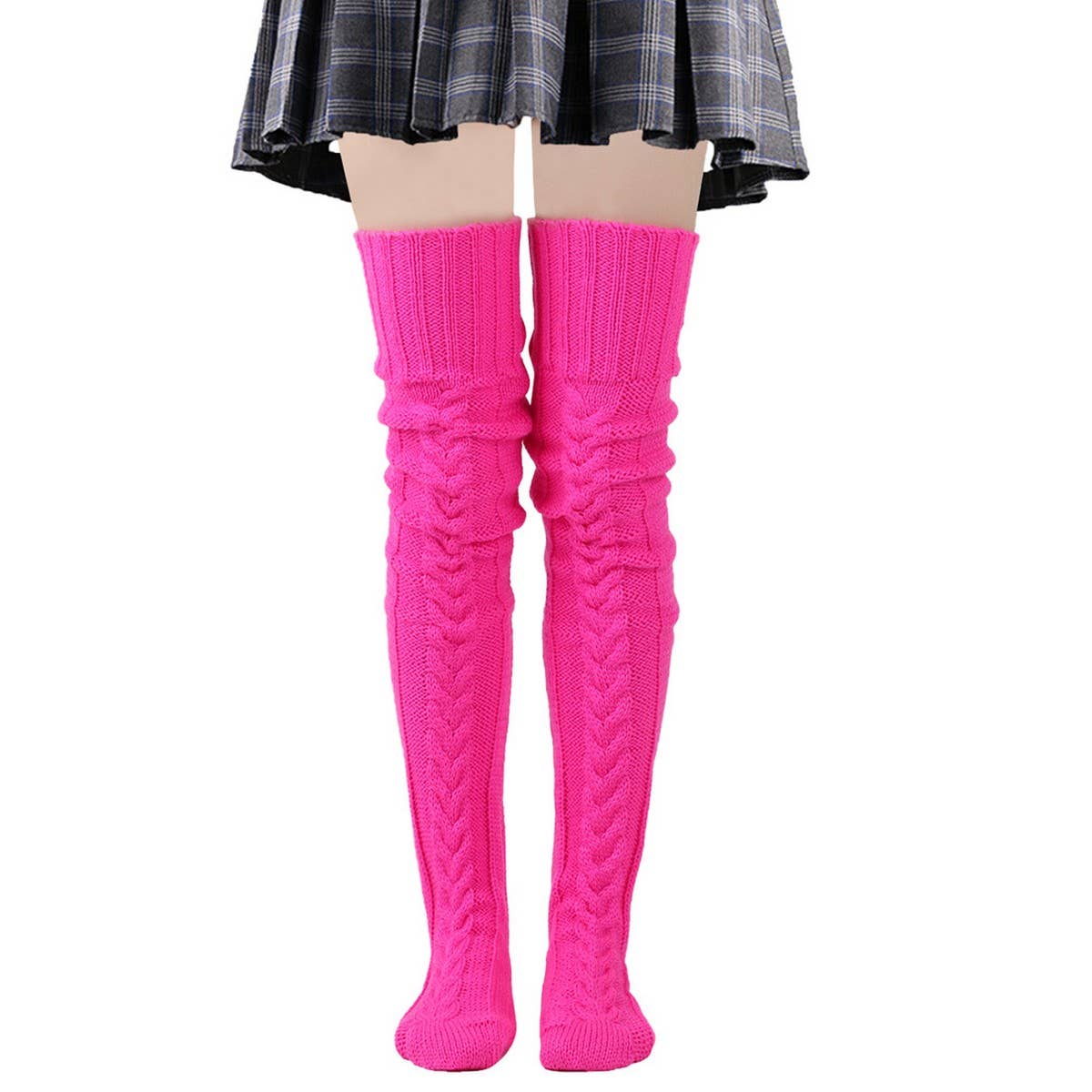 AUTUMN AND WINTER WARM SOLID COLOR KNEE SOCKS_CWMS0307