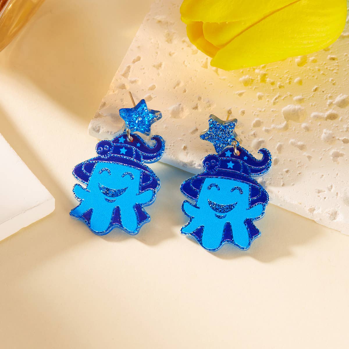 HALLOWEEN SKULL PRINT EARRINGS
