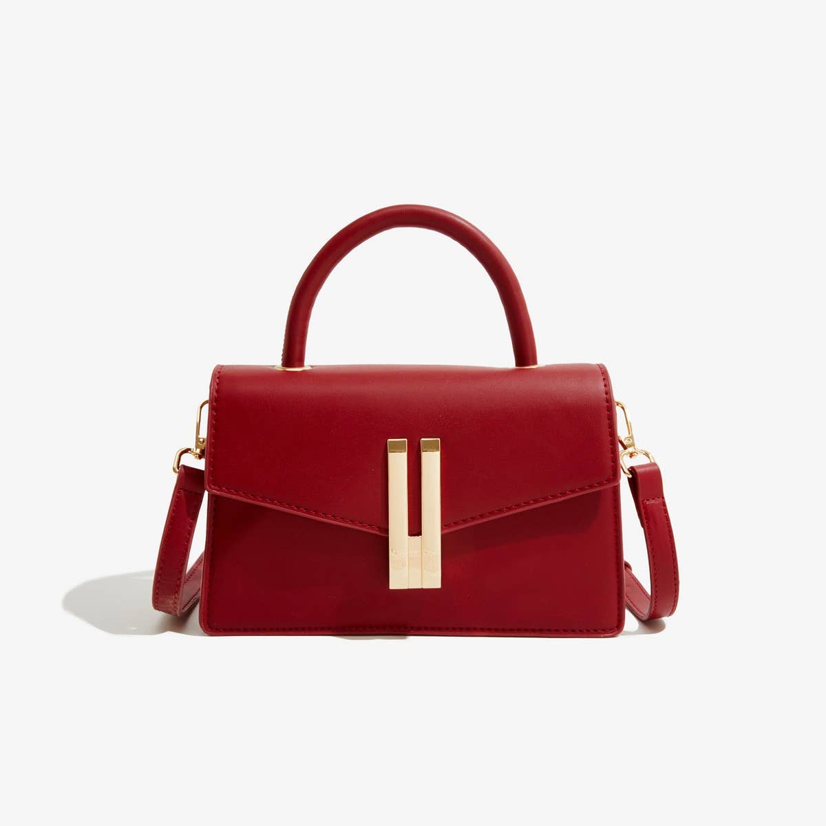 SIMPLE STYLE PERSONALITY LOCK CAN CROSSBODY HANDBAG_CWAB1799