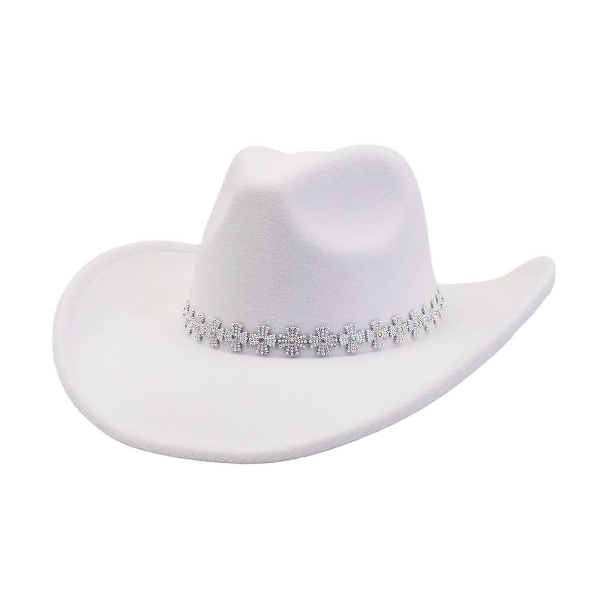 Ethnic Style Felt Cowboy Fedora Hat_CWAH04441