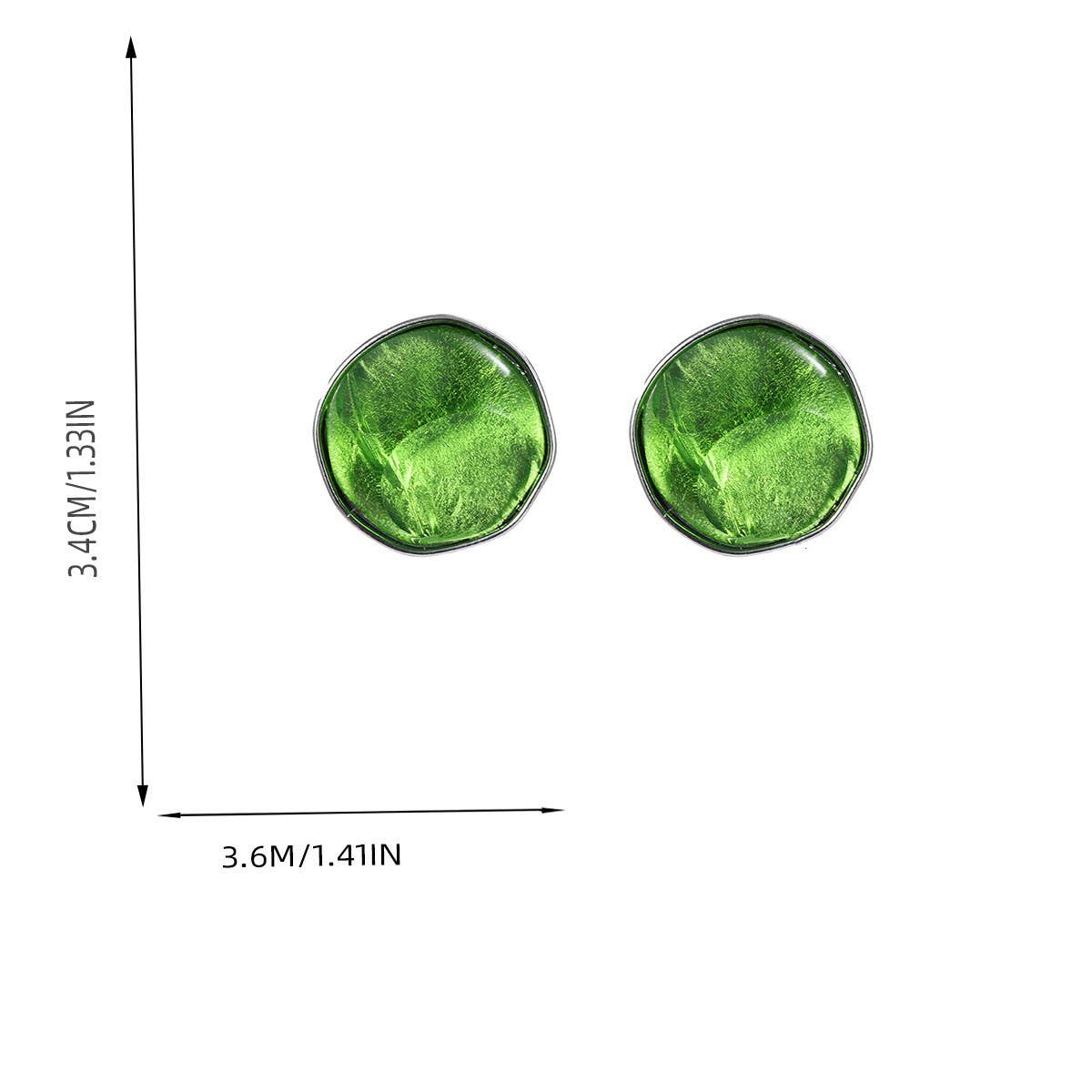 COLORFUL STAINLESS STUD EARRINGS JEWELRY