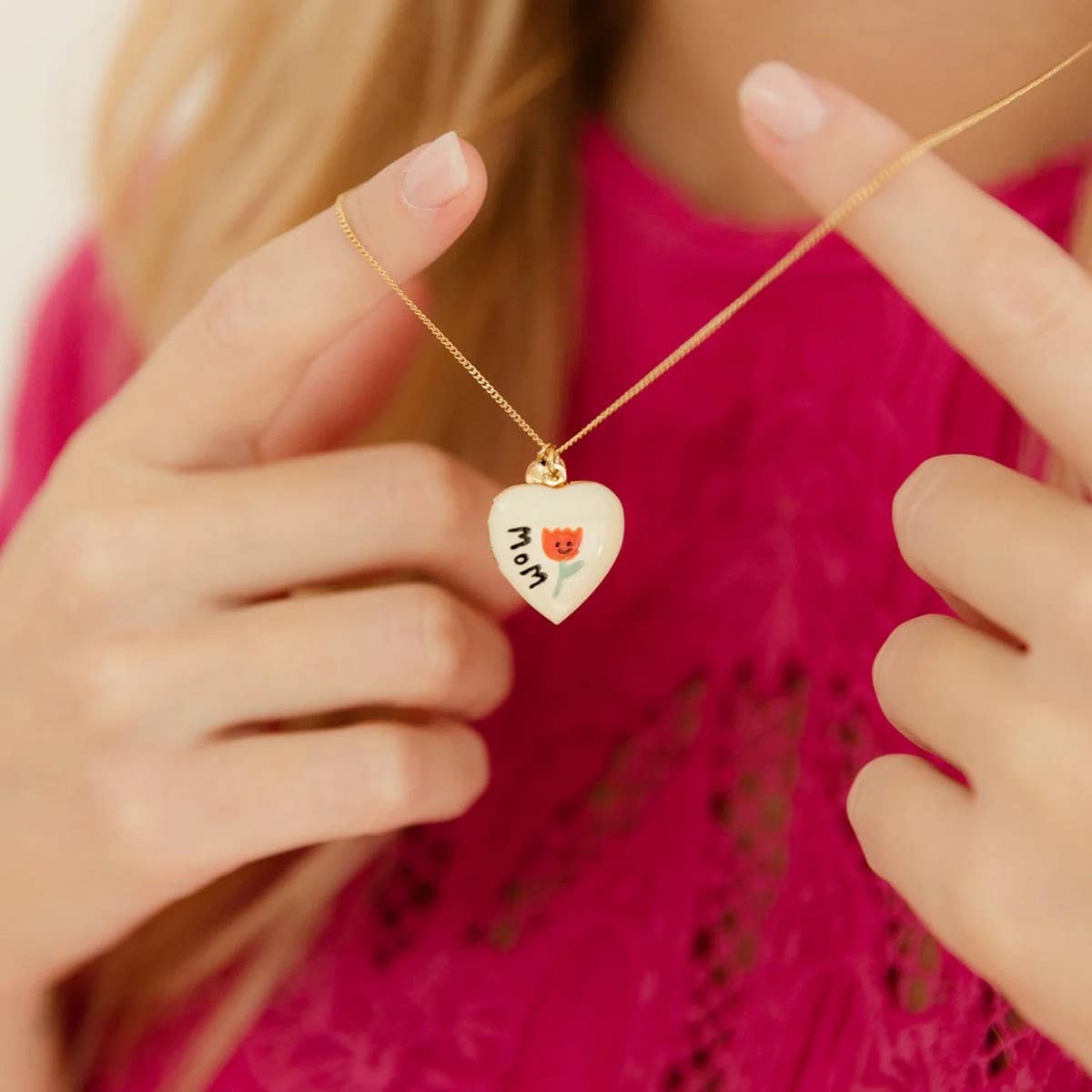 Heart Locket Oval Photo Necklace Gold Plated