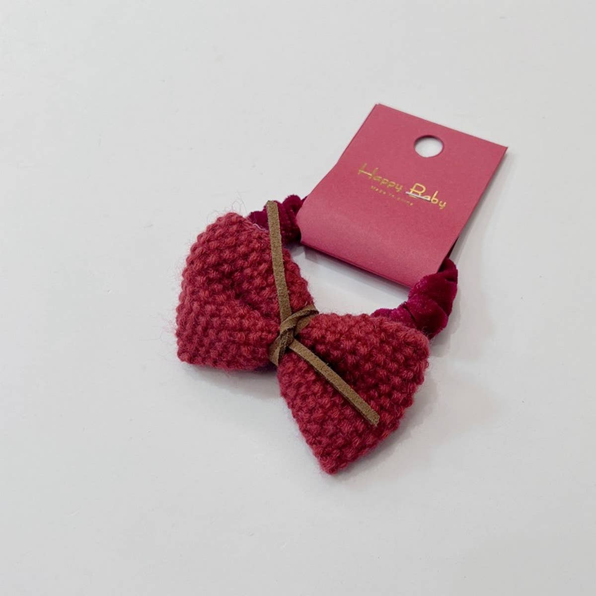 NEW RED BIG FLOWER BOW HAIR TIE