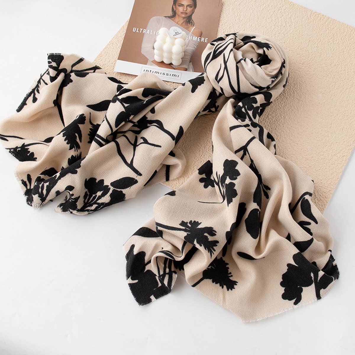 2024 NEW SHORT BEARD PRINTED TASSEL SCARF_CWASC0921