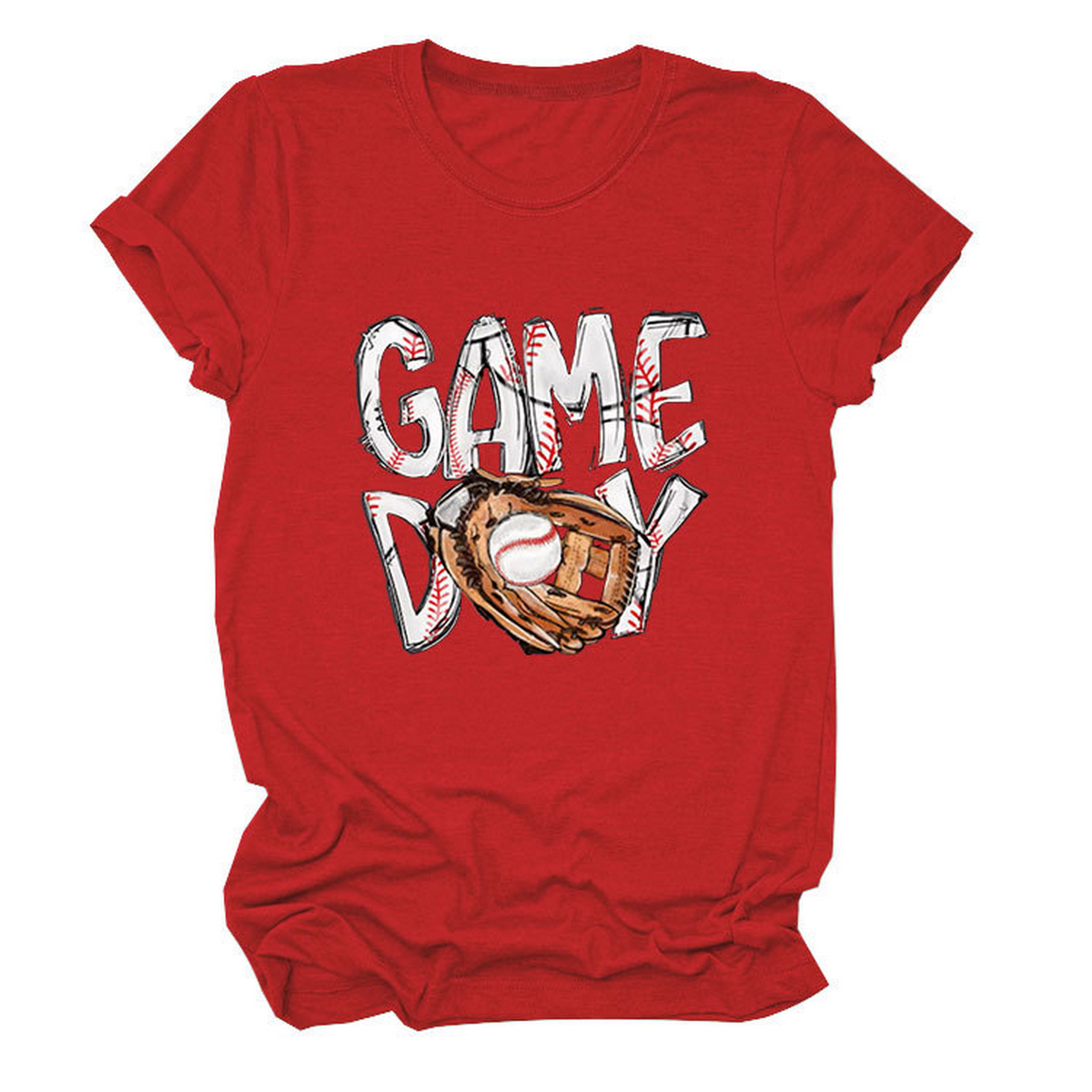 New Women's Plus Size Short Sleeve Glove Tee_CWTTS1513