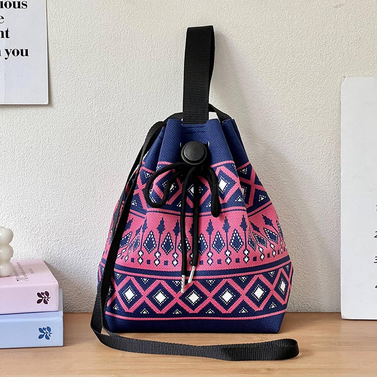 SIMPLE DESIGN KNITTED PORTABLE SHOULDER BAG_CWAB3071