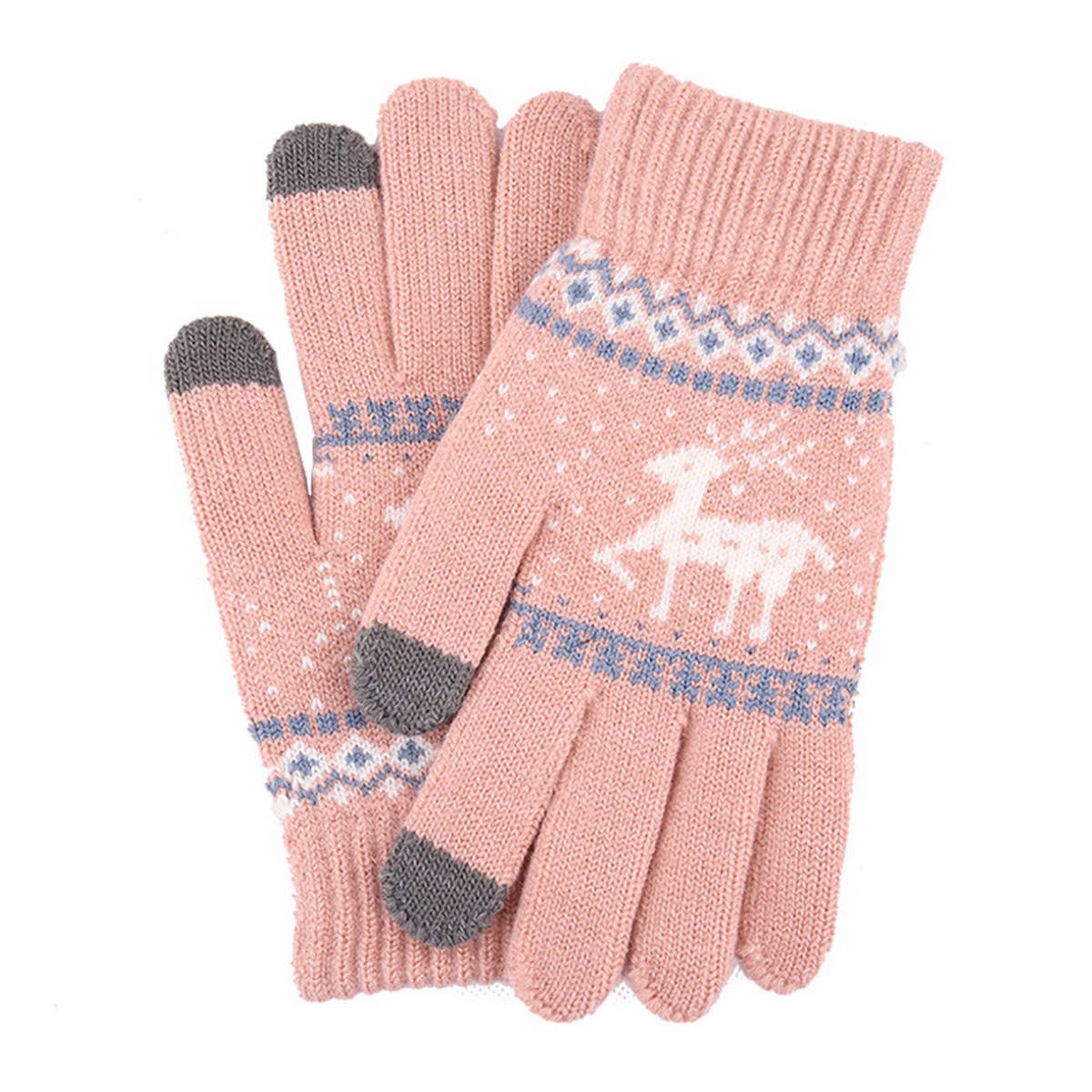 WOMEN WARM VELVET JACQUARD GLOVES_CWAG0126