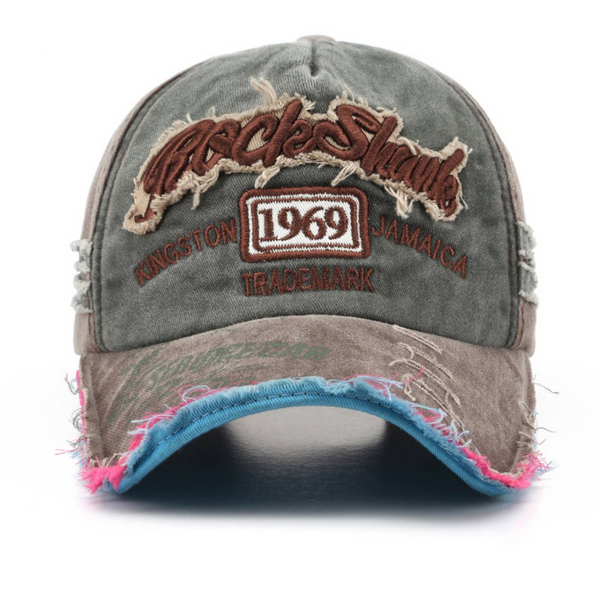 Vintage 1969 Distressed Embroidered Baseball Cap CWAH1259