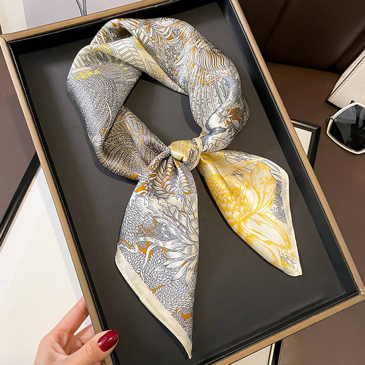Silk Scarf ? Summer Square Shawl & Headband
