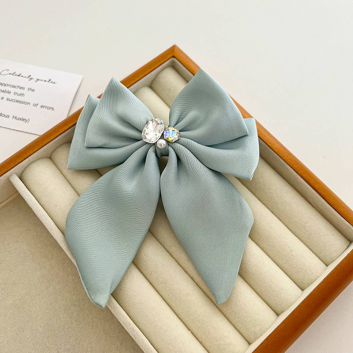 SIMPLE SOLID COLOR HIGH-END BOW HAIRPIN_CWAHA1179
