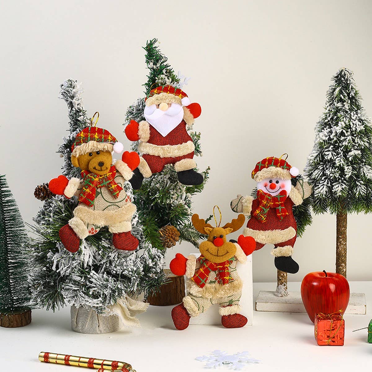 CHRISTMAS CLOTH FIGURINE CHRISTMAS TREE PENDANT