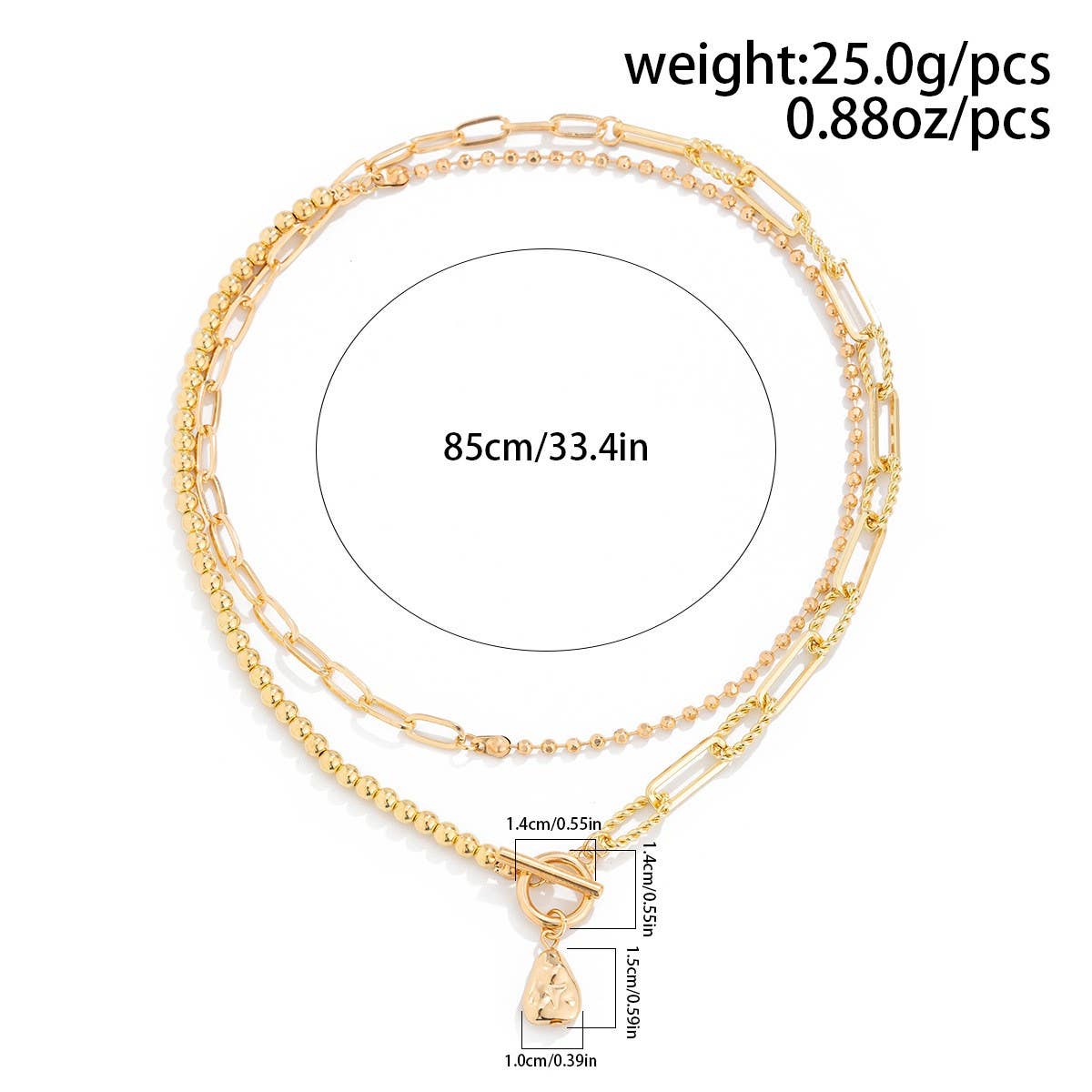 NICHE IMITATION PEARL OT BUCKLE TASSEL NECKLACE_CWAJE1805