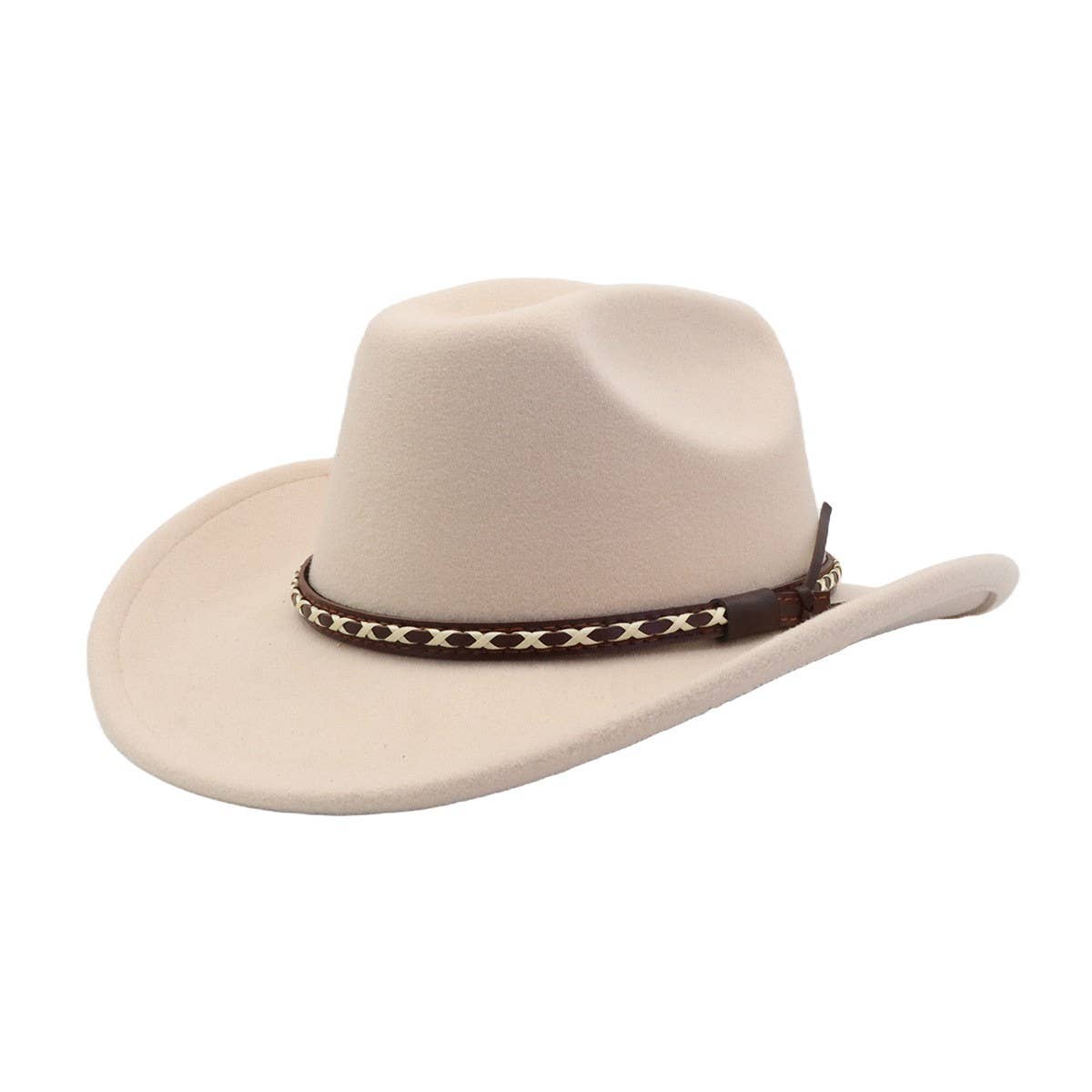 Men & Women Ethnic Wool Fedora Jazz Cowboy Hat_CWAH04415