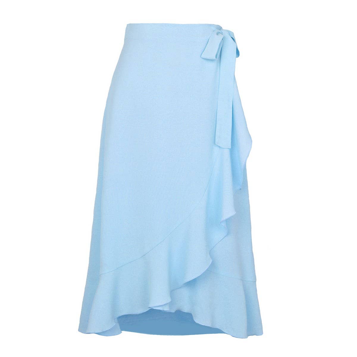 ONE-PIECE LACE-UP LONG SKIRT SOLID COLOR SKIRT_CWAB4800