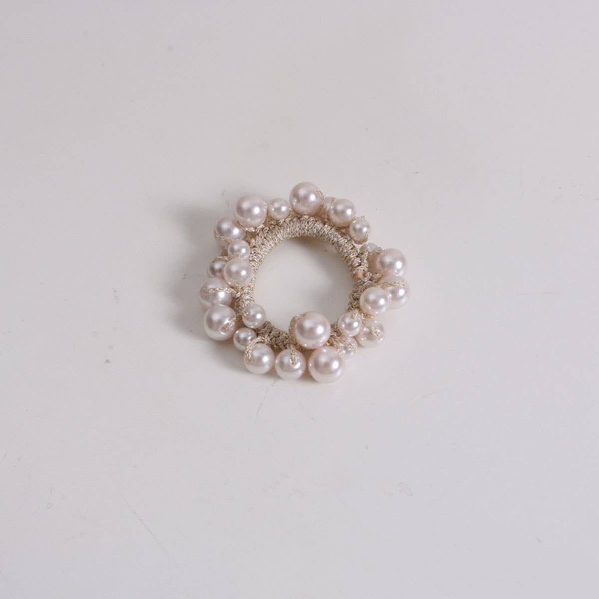 Pearl Hair Tie Boho Bun Holder for Women_CWAHA6762