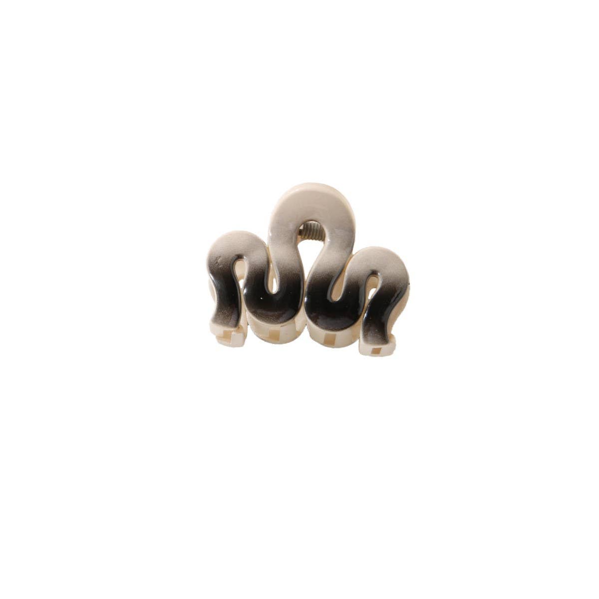 Wave gradient color half hair clip shark clip