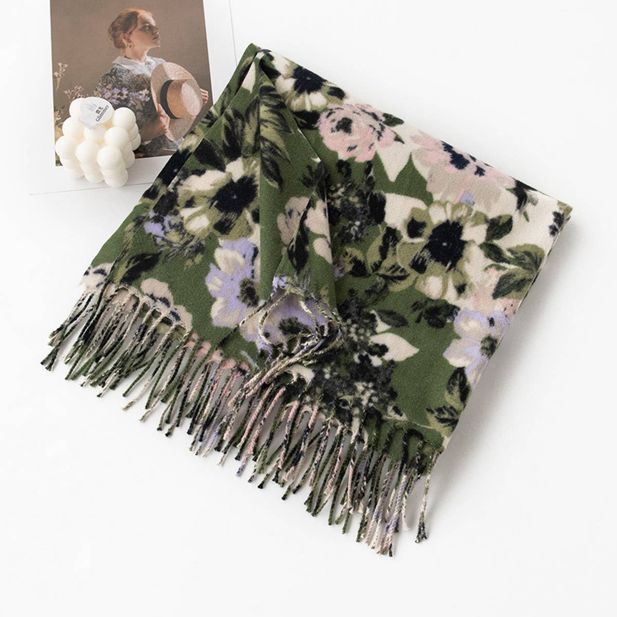 2024 NEW PLAID PRINTED TASSEL SCARF_CWASC0922