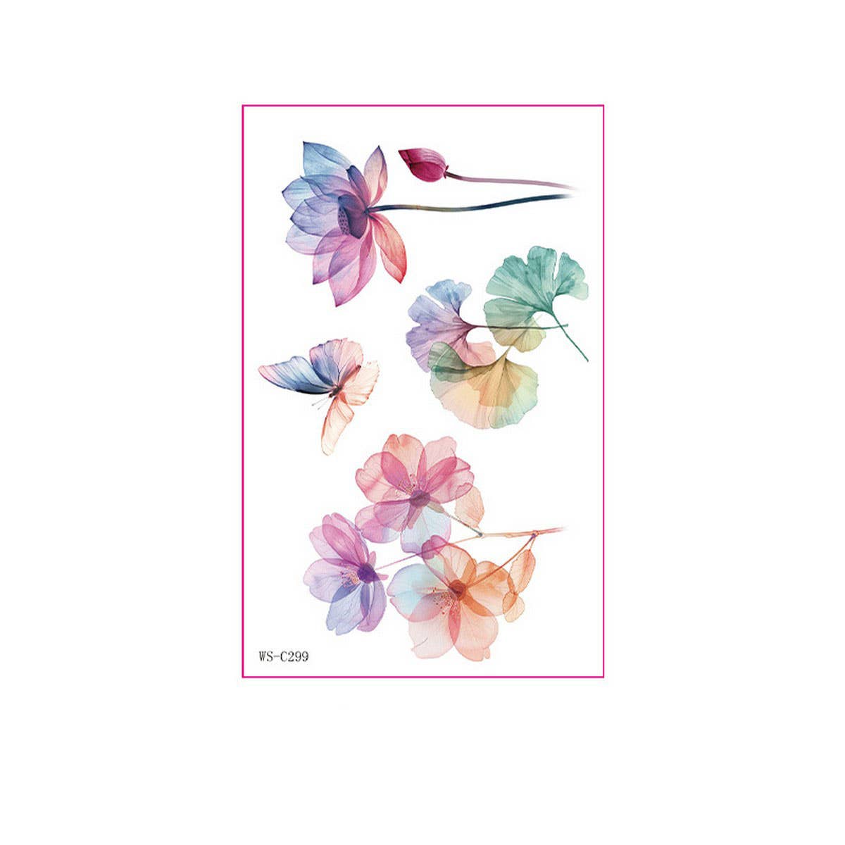 Watercolor Flower Tattoos for Hand & Collarbone
