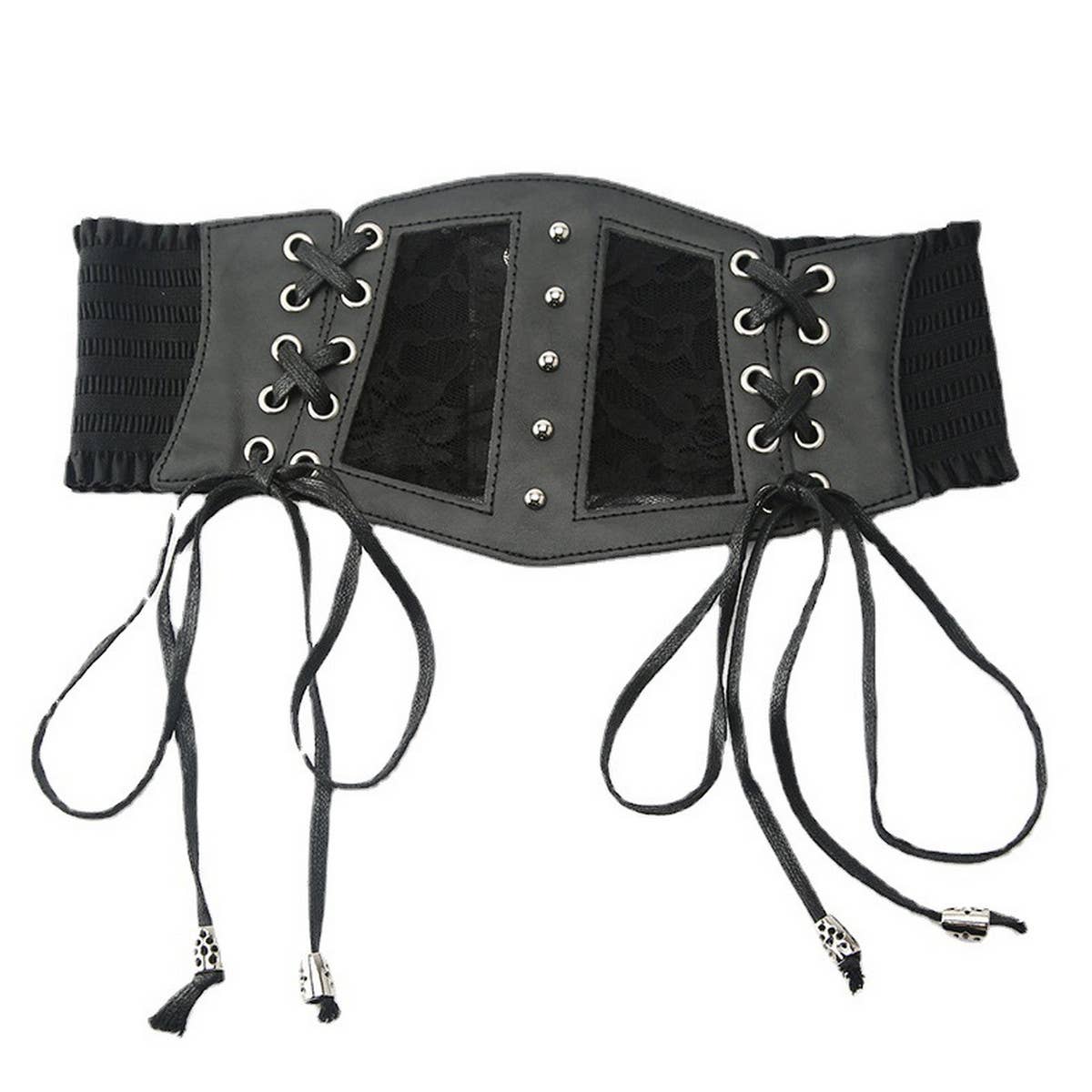 WOMEN LACE ELASTIC WAIST BELT_CWABE0267