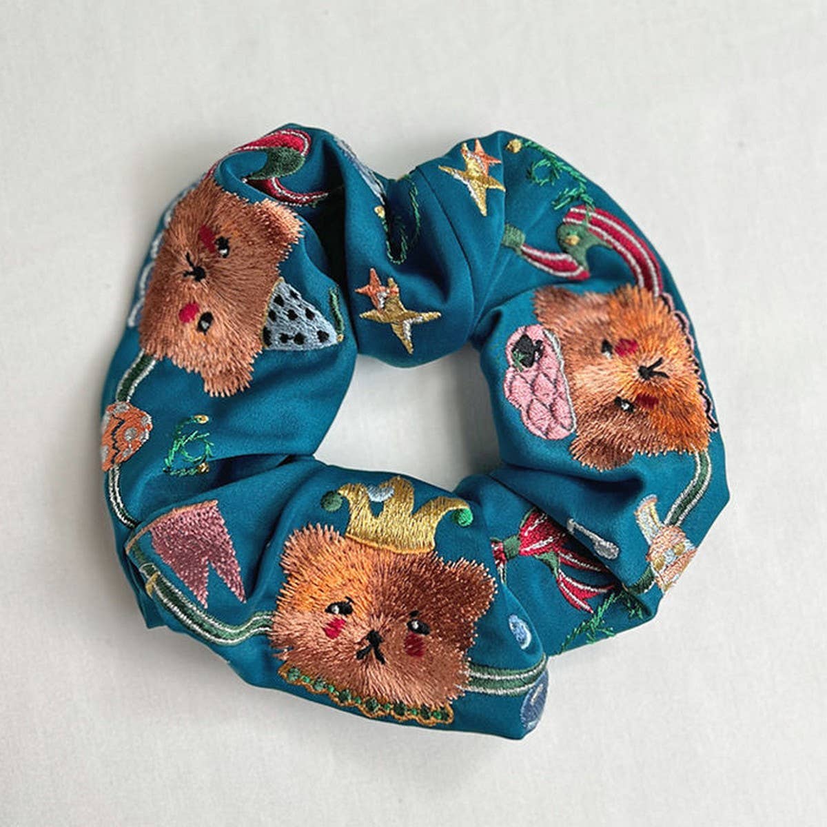 SATIN HEAVY EMBROIDERY HAIR ACCESSORY HEADPIECE