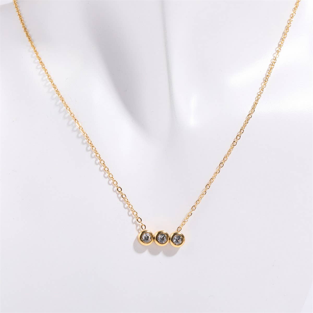 12 Birthstone Pendant Clavicle Necklace_CWMM5670