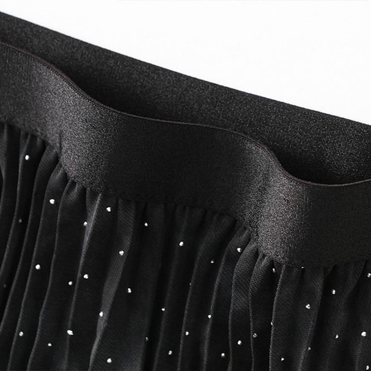 CHINESE STYLE PRINTED PLEATED SKIRT LONG SKIRT