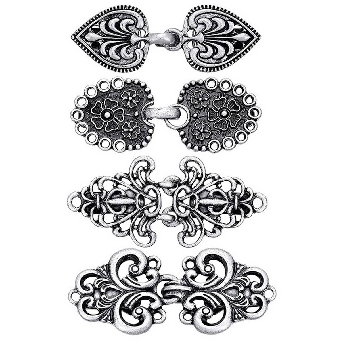NEW CHINESE RETRO ALLOY SHAWL CLIP CREATIVE HOLLOW
