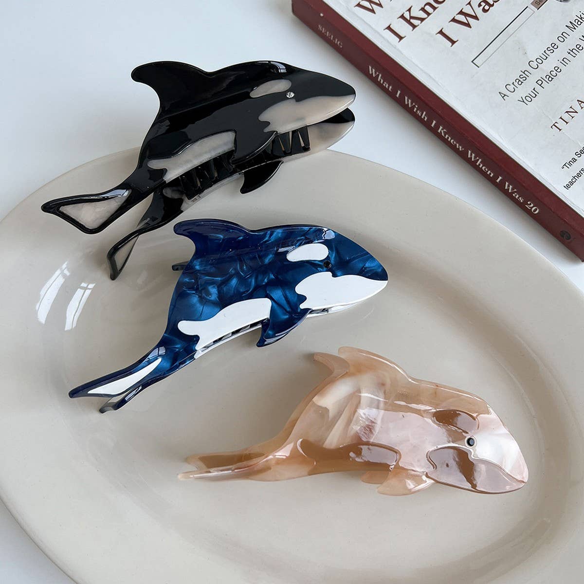 Whale Acetate Hair Claw Clip ? Ocean Style Grip