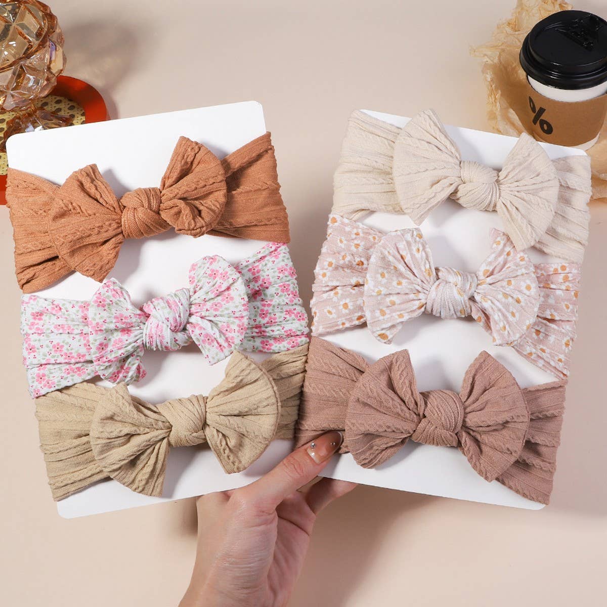 Baby Headband Set with Jacquard Bow_CWAHA6683