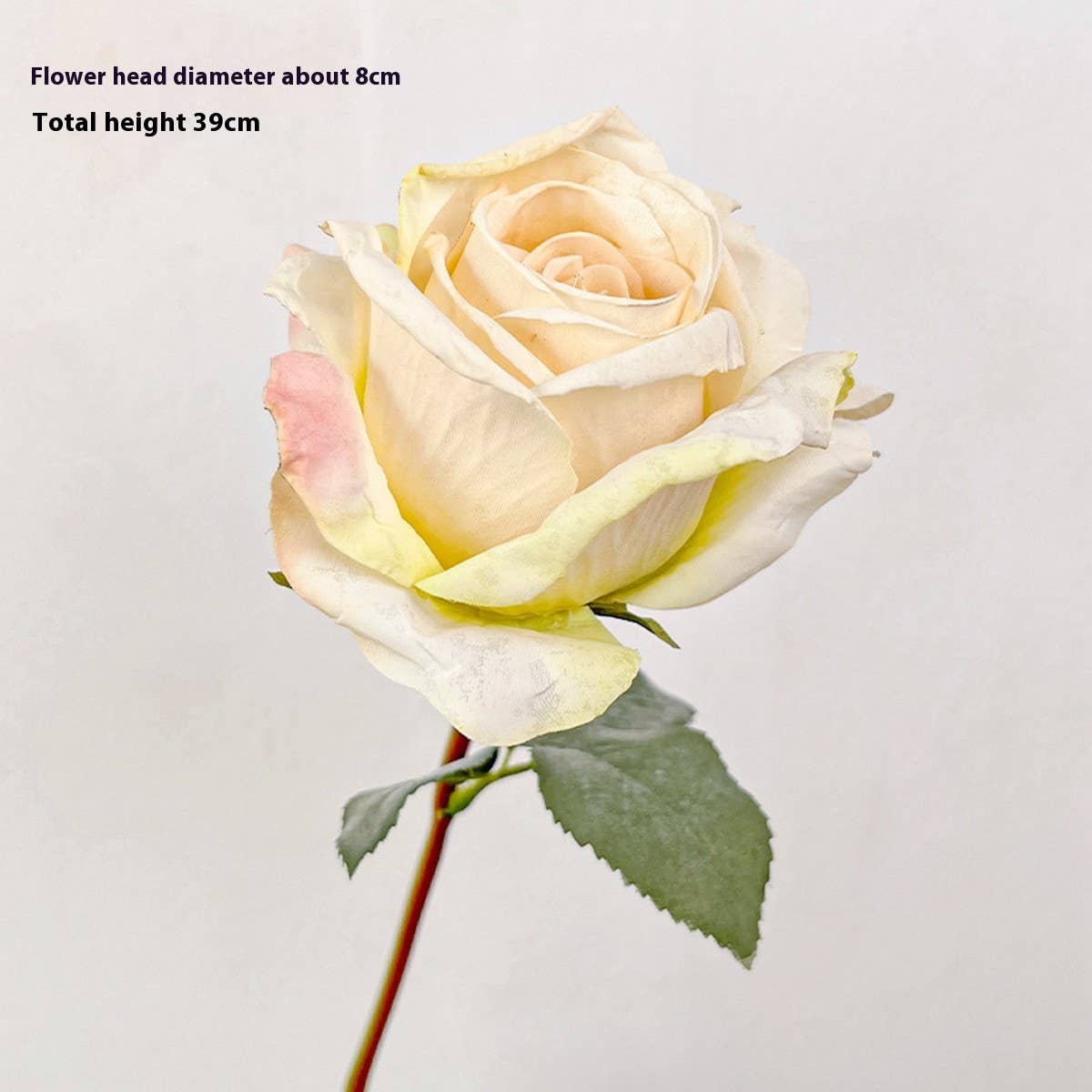 Burnt Edge Rose Bouquet Artificial Flower Decor_CWMM6478