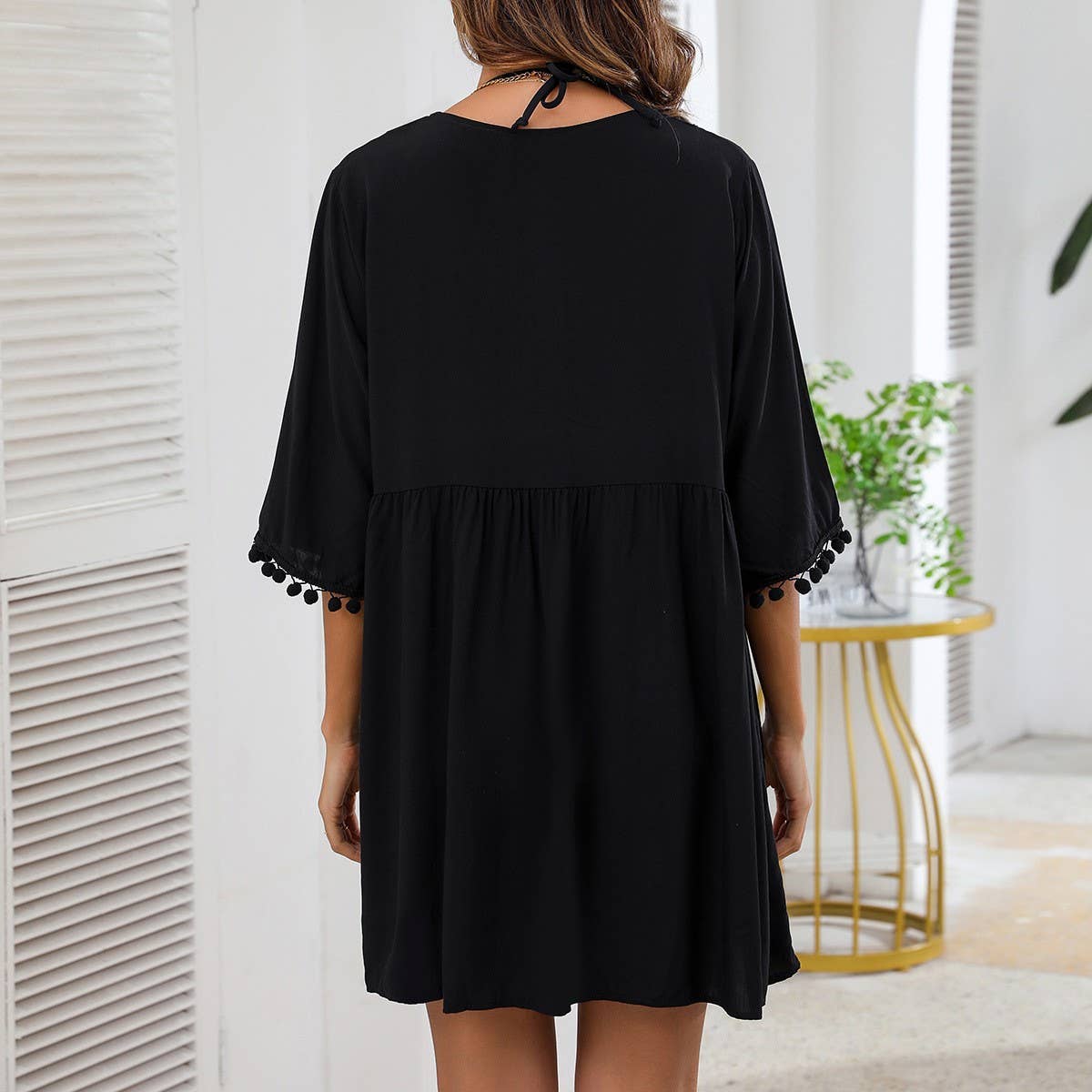 SUMMER V-NECK HOLIDAY LOOSE SWIMSUIT COVER-UP